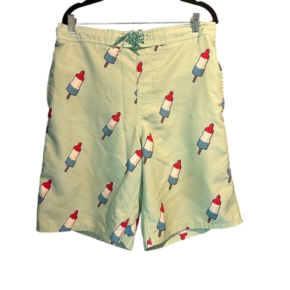 Airwalk Swimming Trunks Mint Green with Bombpop Popsicles Size Large - Picture 1 of 12